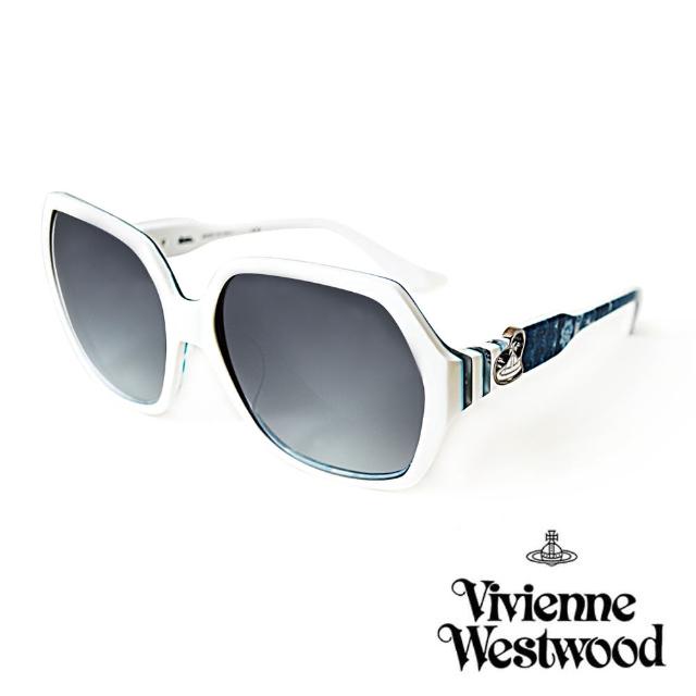 【Vivienne Westwood】英國薇薇安魏斯伍德 英倫龐克太陽眼鏡(海洋藍/白  VW788)