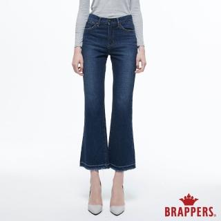 【BRAPPERS】女款 新美腳系列-女用中低腰短版不收邊靴型褲(藍)