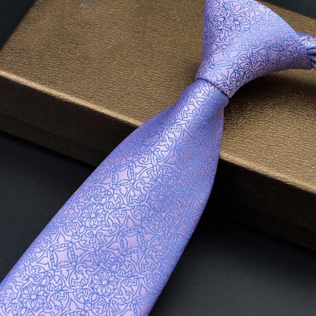 【拉福】領帶7cm中寬版領帶手打領帶(炫紫)