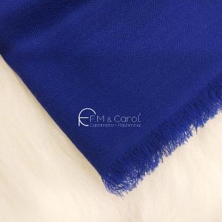 【F.M&Carol】披肩圍巾-絕色系列- 100%純喀什米爾羊絨披肩(皇室藍)