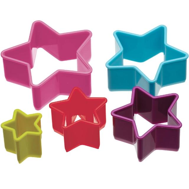 【KitchenCraft】餅乾切模5件 星星(餅乾模 餅乾壓模 烘焙點心)