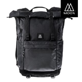 【MOOX 穆克斯】A3BB CONVERT多功能防潑水探險後背包-雙層筆電包(深夜黑)