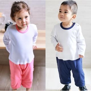 【Baby童衣】簡約假兩件長袖素面連身衣 82056(共2色)