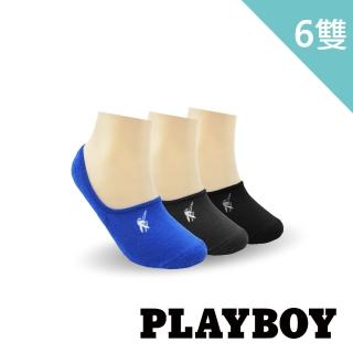 【PLAYBOY】6雙組加大氣墊刺繡隱形運動襪(運動襪/男襪/隱形襪)