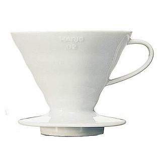 【HARIO】V60白色02陶瓷濾杯1-4杯(VDC-02W)