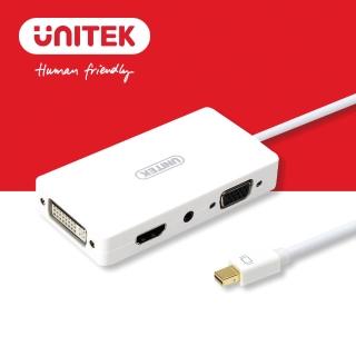 【UNITEK】Mini DisplayPort轉HDMI / DVI / VGA轉換器 Y-6354(轉接)
