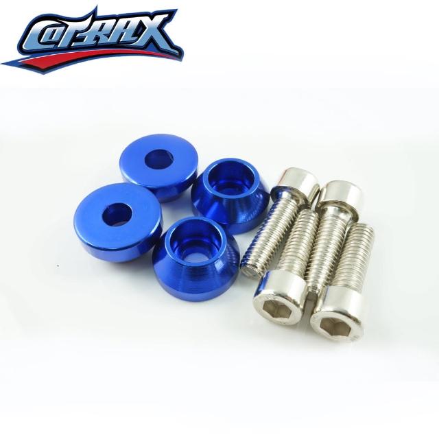 【Cotrax】輕量化鋁合金牌照框螺絲-圓型/藍色(汽機車皆可適用)