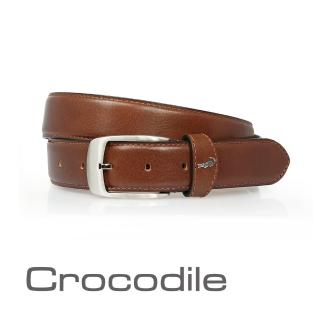 【Crocodile】Crocodile 鱷魚皮件 真皮打洞皮帶 0102-1004-02(義大利進口牛皮)