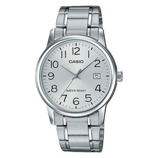 【CASIO 卡西歐】指針男錶 不鏽鋼錶帶 防水 日期顯示(MTP-V002D-7B)
