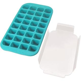 【LEKUE】32格製冰盒 湖綠(冰塊盒 冰塊模 冰模 冰格)