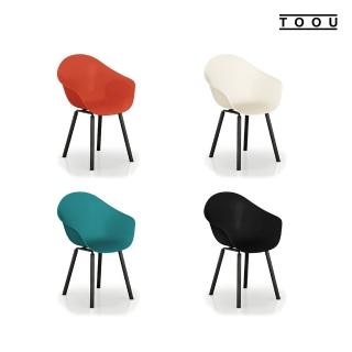 【YOI傢俱】義大利TOOU品牌 銀石休閒椅-黑色橡木腳 8色可選(YPM-153301)