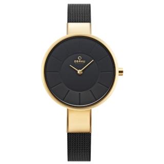 【OBAKU】采麗時刻時尚米蘭帶腕錶(V149LXGBMB)
