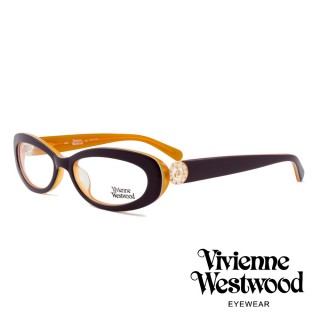 【Vivienne Westwood】英國薇薇安魏斯伍德★英倫龐克風光學眼鏡(深紫/橘 VW153M01)