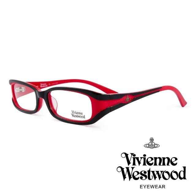 【Vivienne Westwood】英國薇薇安魏斯伍德★英倫立體雕刻風格光學眼鏡(黑紅 VW156M03)