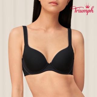 【Triumph 黛安芬】Home Bra-紓壓軟鋼圈D-E罩杯內衣(自信黑)