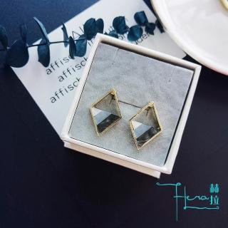 【HERA 赫拉】韓國網紅森系耳環女三角菱形超仙個性複古氣質(飾品)