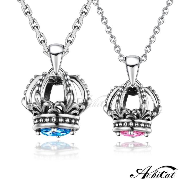 【AchiCat】情侶項鍊．純銀項鏈．皇冠(送女友．新年禮物)