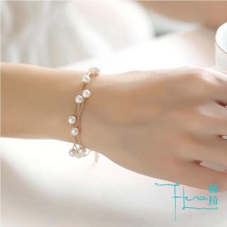 【HERA 赫拉】ll現貨ll韓版時尚 珍珠手鍊 甜美清新 簡約飾品 手鍊 裝飾品(飾品)