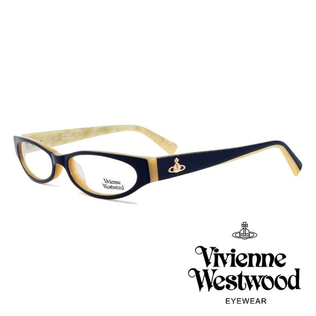 【Vivienne Westwood】英國薇薇安魏斯伍德★復古時尚造型光學眼鏡(藏青/米白 VW152M02)