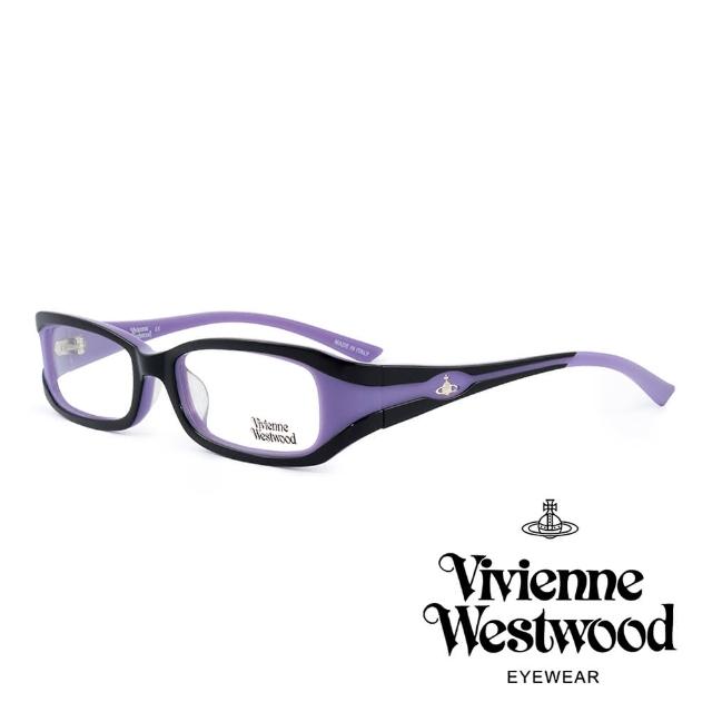【Vivienne Westwood】英國薇薇安魏斯伍德★英倫立體雕刻風格光學眼鏡(黑紫 VW156M01)