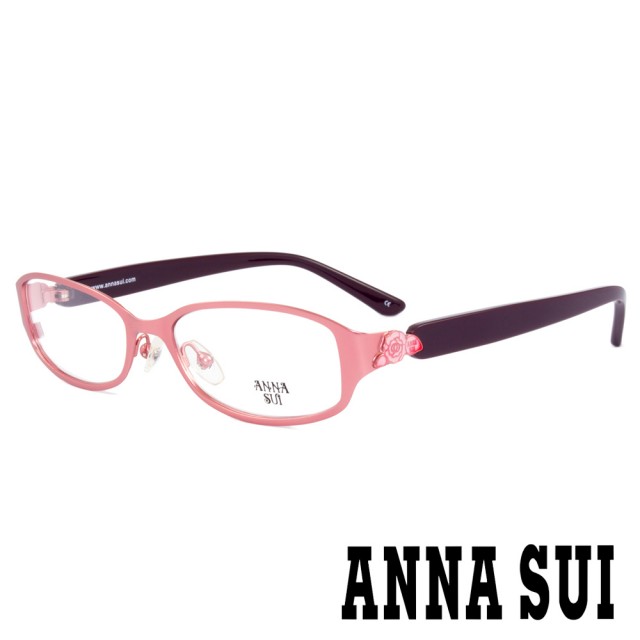 【ANNA SUI 安娜蘇】香氛花園簡約立體薔薇光學眼鏡(啞光粉/紫-AS151M211)