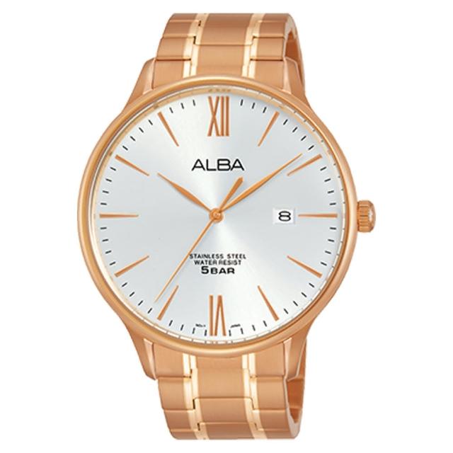 【ALBA】送禮首選 石英男錶 不鏽鋼錶帶 銀白 防水50米 日期顯示(AS9E04X1)