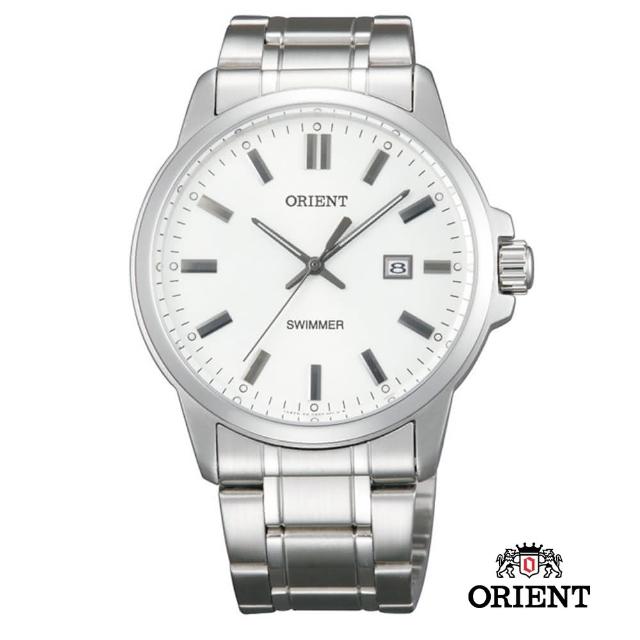 【ORIENT 東方錶】ORIENT 東方錶 OLD SCHOOL系列 復古風石英錶 鋼帶款 白色-41.0 mm(SUNE5004W)