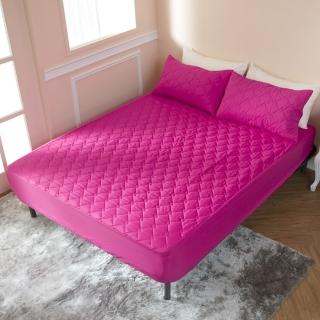 【Annette】透氣防潑水技術處理床包式保潔墊 單人3.5x6.2尺 MIT台灣精製(桃紅色)