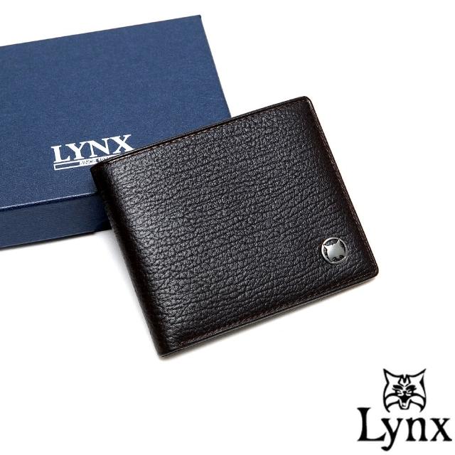 【Lynx】自信熟男真皮系列5卡1照短夾(共2色)