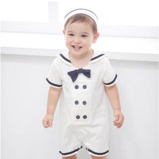 【Baby童衣】海軍領水手服造型連身衣 附帽子 32016(共1色)
