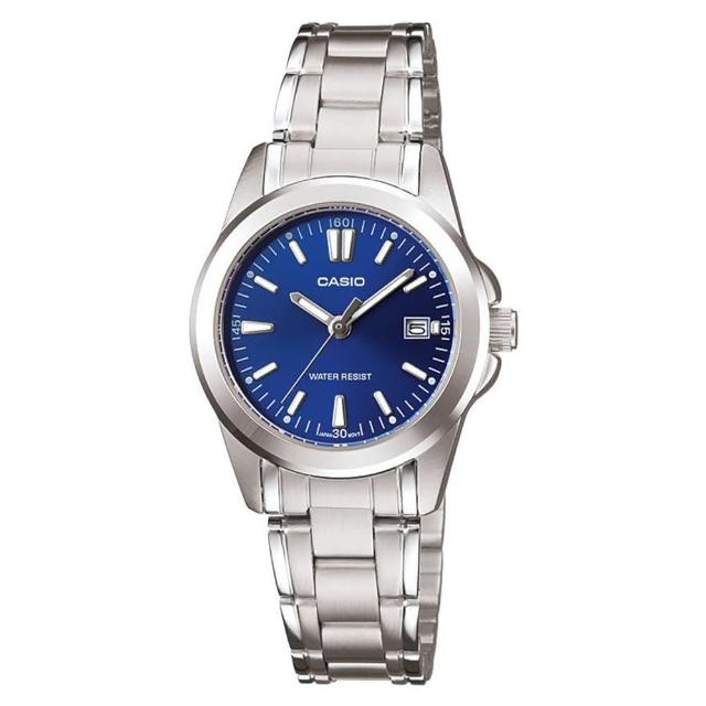 【CASIO 卡西歐】典雅新貴時尚腕錶-羅馬藍(LTP-1215A-2A2)