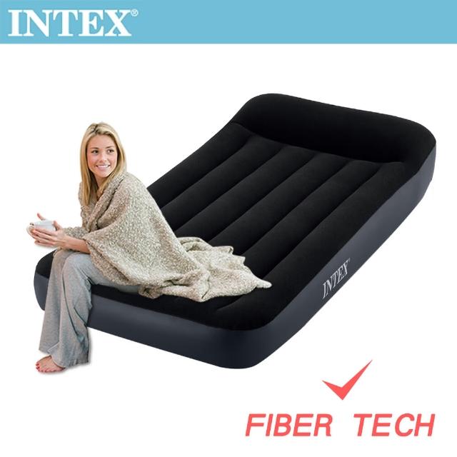 【INTEX 原廠公司貨】舒適單人加大充氣床_FIBER TECH-寬99cm(64141)