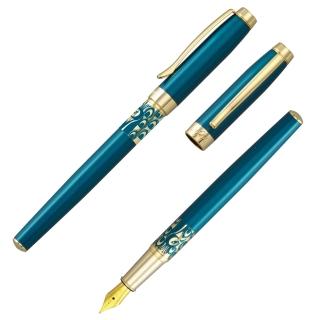【IWI】SAFARI遊獵系列鋼筆-藍綠色-孔雀圖紋530FP-55G(鋼筆)