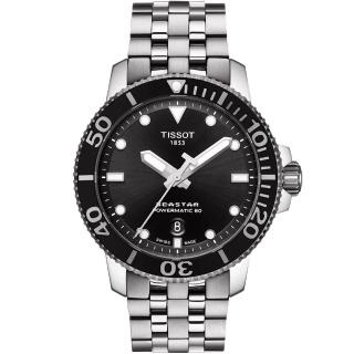 【TISSOT 天梭 官方授權】Seastar 海洋之星水鬼300米潛水機械錶 畢業 禮物(T1204071105100)