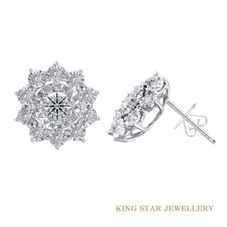 【King Star】60分 Dcolor 18K金 鑽石耳環 綽約(3 Excellent極優 八心八箭)