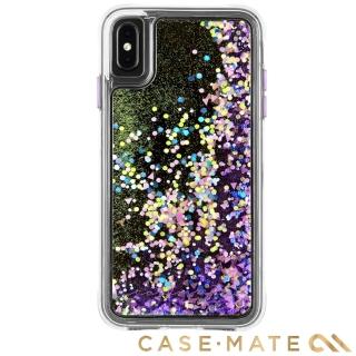 【美國CASE-MATE】iPhone XS / X Waterfall(亮粉瀑布防摔手機保護殼 - 螢光紫)