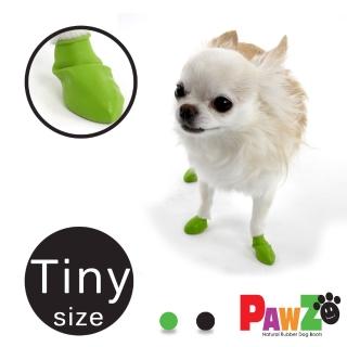 【美國 PAWZ】寵物外出鞋套12入 Tiny size-綠/黑(寵物腳套 寵物鞋 寵物鞋套)