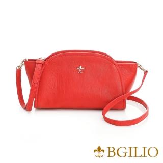 【義大利BGilio】優質時尚水洗羊皮元寶小包-紅色(1950.003B-01)