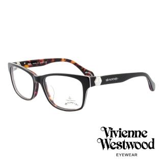 【Vivienne Westwood】英國薇薇安魏斯伍德率真玳瑁設計系列光學眼鏡(黑紫 AN299M01)