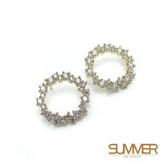 【SUMMER寶石】輕珠寶設計優雅K金耳環(KG105)