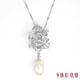 【寶石方塊】天然珍珠項鍊-925銀飾-似玉如花