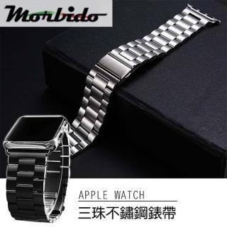 【Apple Watch】不鏽鋼三珠蝶扣錶帶-贈拆錶器(44mm)
