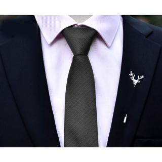 【拉福】領帶6cm中窄版領帶精工拉鍊領帶(黑)