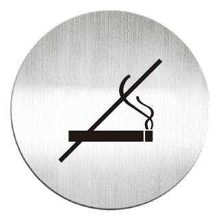 【deflect-o】鋁質圓形貼牌-禁止吸煙 610810C(鋁質貼牌)