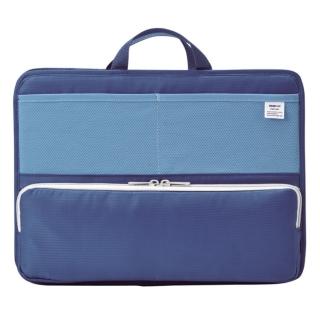 【LIHIT LAB】A-7664-8 A4 橫式多功能袋中袋(藍)