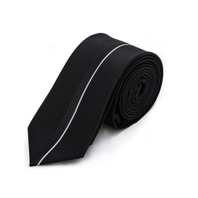 【拉福】中線領帶7cm中版領帶手打領帶(黑)