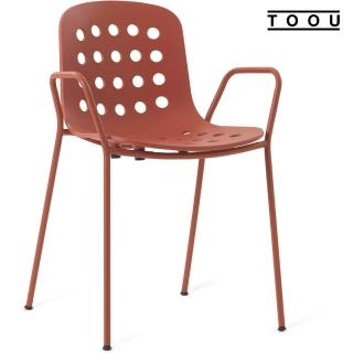 【YOI傢俱】義大利TOOU品牌 HOLI系列 卡克椅 4色可選 有孔椅背/扶手椅腳(YPM-161202)