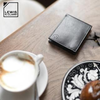 【LEWIS N CLARK】RFID屏蔽小羊皮雙折皮夾 934(防盜錄、錢包、短夾、旅遊配件、美國品牌)