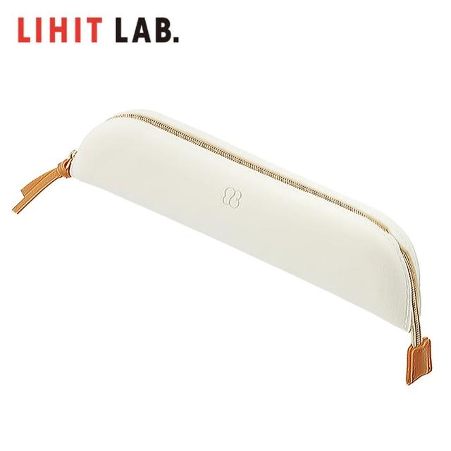 【LIHIT LAB】A-7730-0  托盤式筆袋(白色)