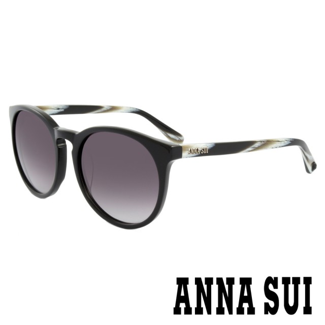 【ANNA SUI 安娜蘇】香氛花園雙色紋路款太陽眼鏡//model推薦(黑 -AS822M099)